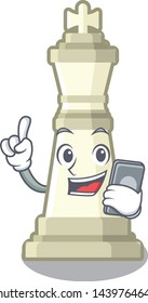With phone chess king isolated in the character