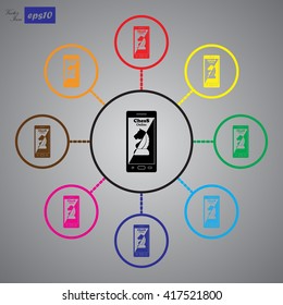 Phone chess vector icon