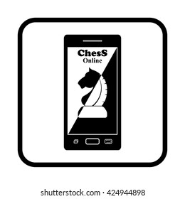 Phone chess vector icon