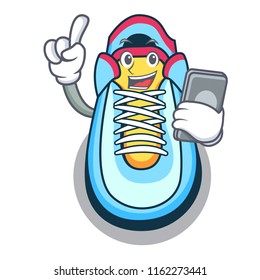 With phone classic sneaker character style