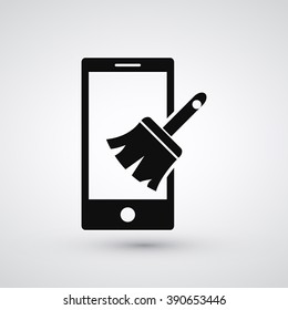 Phone and Cleaner Icon