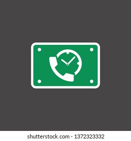 phone with clock icon