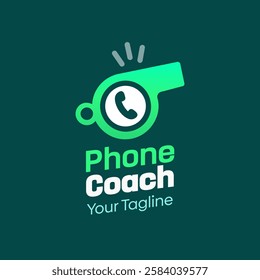 Phone Coach Logo Design Template. Good for Business, Agency, Community and Organization