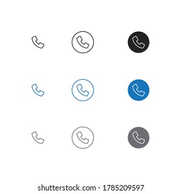 Phone color Icon design vector