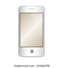 phone with color wallpaper isolated / realistic 