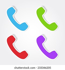Phone Colorful Vector Icon Design