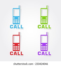 Phone Colorful Vector Icon Design