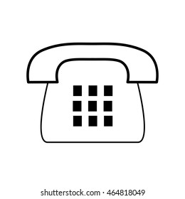 phone communication machine icon. Isolated and flat illustration. Vector graphic