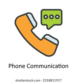Phone Communication  Vector Fill outline Icon Design illustration. Network and communication Symbol on White background EPS 10 File
