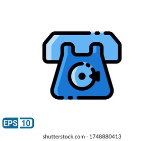 phone concept icon in filled line style. vector illustration for graphic design, website, UI isolated on white background. EPS 10