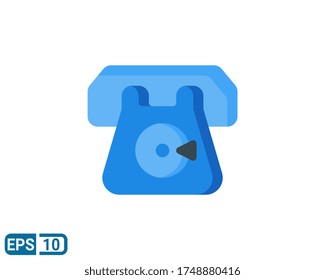 phone concept icon in flat style. vector illustration for graphic design, website, UI isolated on white background. Editable color. EPS 10