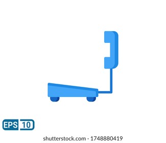 icono de concepto de teléfono en estilo plano aislado en fondo blanco. EPS 10