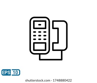 phone concept icon isolated on white background. vector illustration in line style. EPS 10