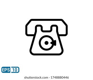 icono de concepto de teléfono en estilo de línea. ilustración vectorial para diseño gráfico, sitio web, interfaz de usuario aislada en fondo blanco. EPS 10