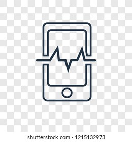 Phone concept vector linear icon isolated on transparent background, Phone concept transparency concept in outline style