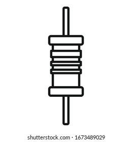 Phone condensator icon. Outline phone condensator vector icon for web design isolated on white background