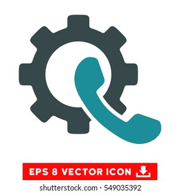 Phone Configuration EPS vector pictograph. Illustration style is flat iconic bicolor soft blue symbol on white background.
