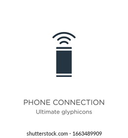 Phone connection icon vector. Trendy flat phone connection icon from ultimate glyphicons collection isolated on white background. Vector illustration can be used for web and mobile graphic design, 