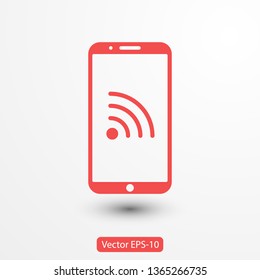 Phone connection icon. Phone wifi icon