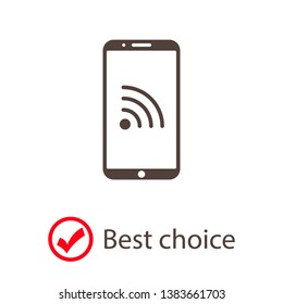 Phone connection icon. Phone wifi icon