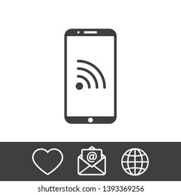 Phone connection icon. Phone wifi icon
