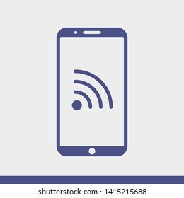 Phone connection icon. Phone wifi icon