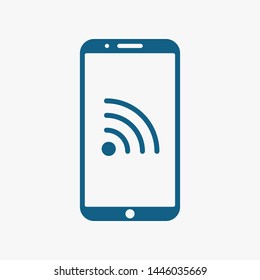 Phone connection icon. Phone wifi icon