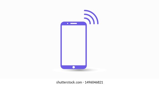 Phone connection icon. Phone wifi icon