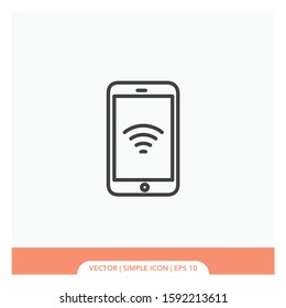 Phone connection with internet Icon Vector Illustration