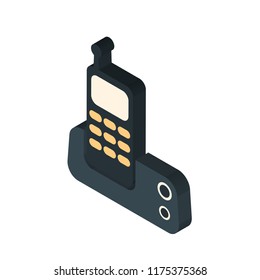 Phone connectivity isometric left top view 3D icon