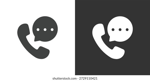 Icono de Consulta telefónica. Icono de la serie de glifos sólidos