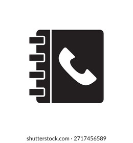 Telefonkontakt oder Adressbuch einfaches, durchgehendes Symbol.