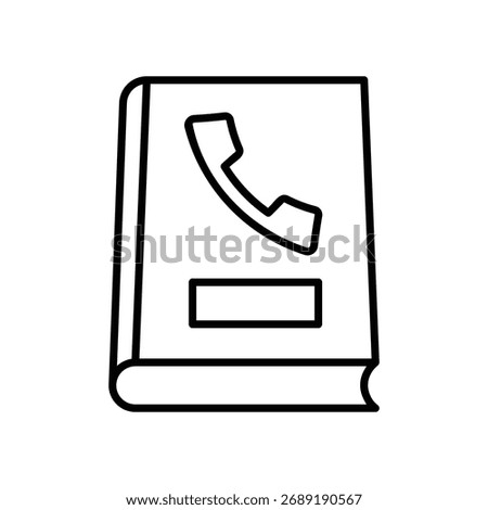 Phone contact book icon for saving a list of phone numbers