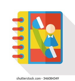 phone contact flat icon