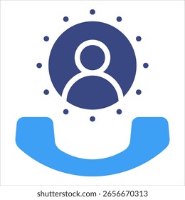 Phone Contact Icon Element For Design