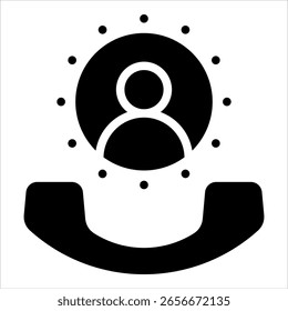 Elemento del icono del contacto del teléfono para el diseño