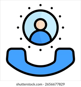 Elemento del icono del contacto del teléfono para el diseño