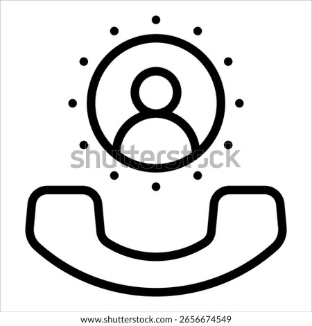 Phone Contact Icon Element For Design