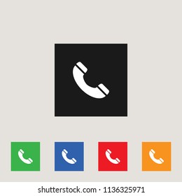 Phone, contact icon, stock vector illustration, EPS10.