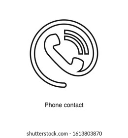 Phone contact icon vector on white background. Black icon illustration