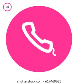 Phone contact line vector icon