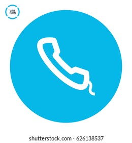 Phone contact line vector icon