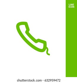 Phone contact line vector icon