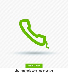 Phone contact line vector icon