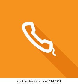 Phone contact line vector icon