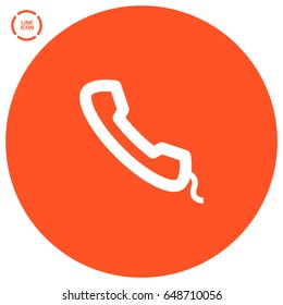 Phone contact line vector icon