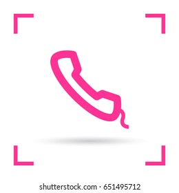 Phone contact line vector icon