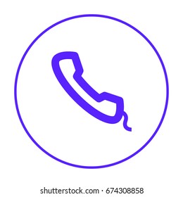 Phone contact line vector icon