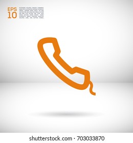 Phone contact line vector icon