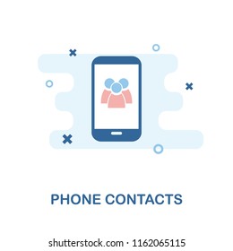 Phone Contacts creative icon. Simple element illustration. Phone Contacts concept symbol design from mobile phone collection. Can be used for web, mobile and print. web design, apps, software, print.